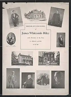 Portraits of the poet at different periods James Whitcomb Riley