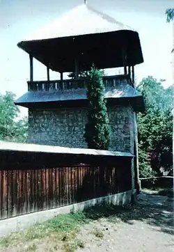 Belfry of church in Buciumi