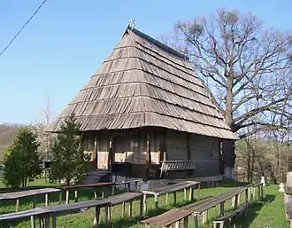 Saint Nicholas wooden church in Negomir