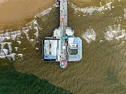 top down view on Blackpool pier