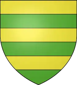 Until 1486: gold and sinople band, by Crussol