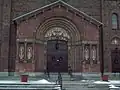 Blessed Trinity Roman Catholic Church-Entrance Detail, December 2009