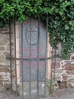 Photo of a nineteenth-century inscribed plaque