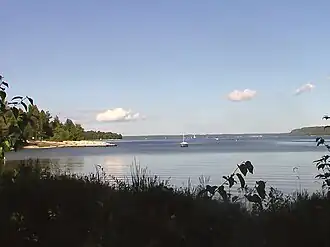 Boat launch in the vicinity of Welcker's Point, as seen from Nicolet Bay Trail