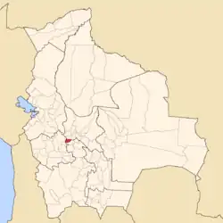 Location of Bolívar Province within Bolivia