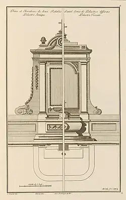 Elevations of two altarpieces, after Boucher fils, 1774.