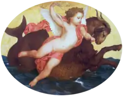 Cupid on a sea monster (c. 1857) by William Adolphe Bouguereau