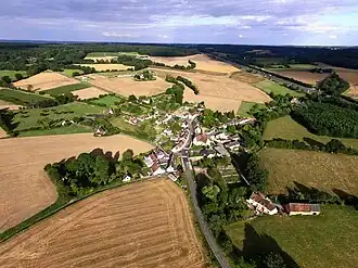 An aerial view of Saint-Bomer