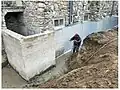 Waterproofing work on foundation