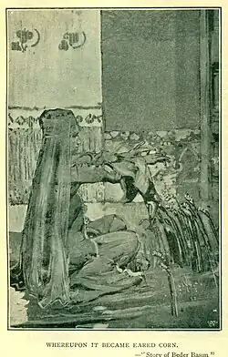 Frank Brangwyn, Story of Beder Basim ("Whereupon it became eared corn"), 1895–96, watercolour and tempera on millboard