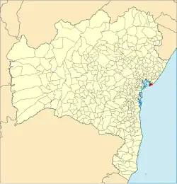 Location of Salvador in the State of Bahia