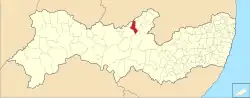 Location of Carnaíba in Pernambuco