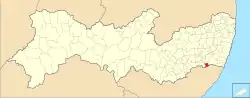 Location of Xexéu in Pernambuco