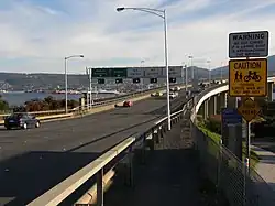 Traffic on the Tasman Bridge in Hobart