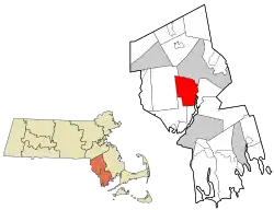 Location in Bristol County in Massachusetts