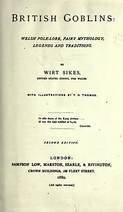 The title page of a book titled British Goblins