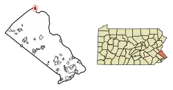 Location in Bucks County, Pennsylvania