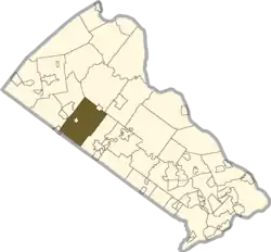 Location of Hilltown Township in Bucks County