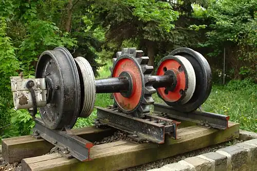 Rack railway wheelset