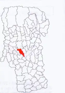 Location in Argeș County