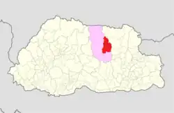 Location of Tang Gewog within Bumthang