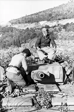 Panzer III tank equipped with the Nebelwurfgerät.