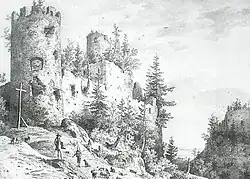 The ruins ca. 1830 (Domenico Quaglio)