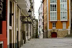 Historic street leading from the cathedral