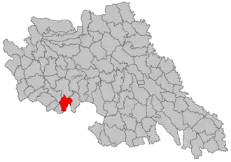 Location in Iași County