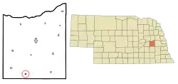Location of Ulysses, Nebraska