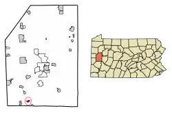 Location of Mars in Butler County, Pennsylvania.