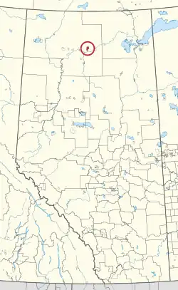 Location in Alberta