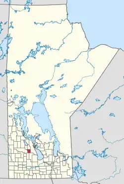 Location of the RM of McCreary in Manitoba