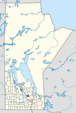 Location of the RM of St. Laurent in Manitoba