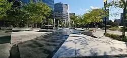 One of the five grand fountains at the CityCenterDC complex