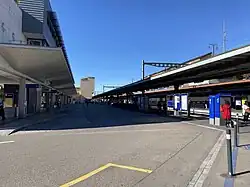 The adjacent bus station