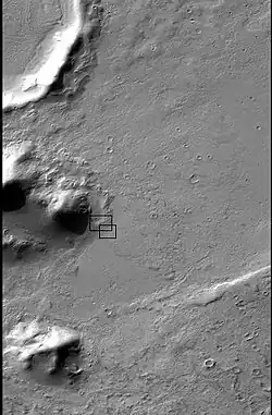 CTX context image for next two images of debris apron around mound