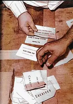 Printed ballots with Cacareco's name for the São Paulo city council elections of October 4, 1959