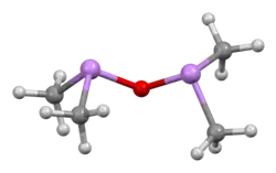 Ball-and-stick model of cacodyl oxide