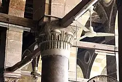 One of the re-used ancient columns and capitals in the mosque