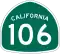 State Route 106 marker