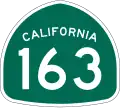 State Route 163 marker