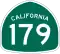 State Route 179 marker