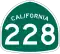 State Route 228 marker