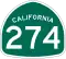State Route 274 marker