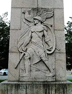 Relief by Robert Ingersoll Aitken at the base of the obelisk