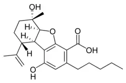 Chemical structure of cannabielsoic acid A.