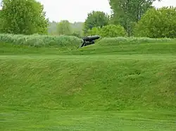 Cannon inside Fort Lennox.