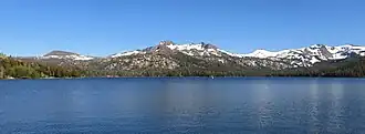 Caples Lake with Elephants Back to left and Round Top centered.