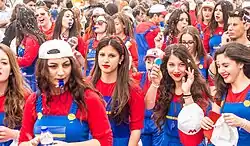Super Mario costumes in the 2014 carnival